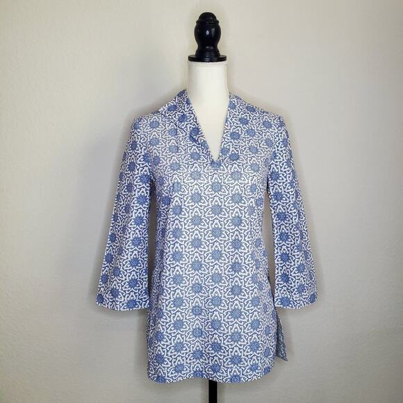 Tory Burch Gretchen Eyelet Tunic Top 2 - Picture 1 of 7